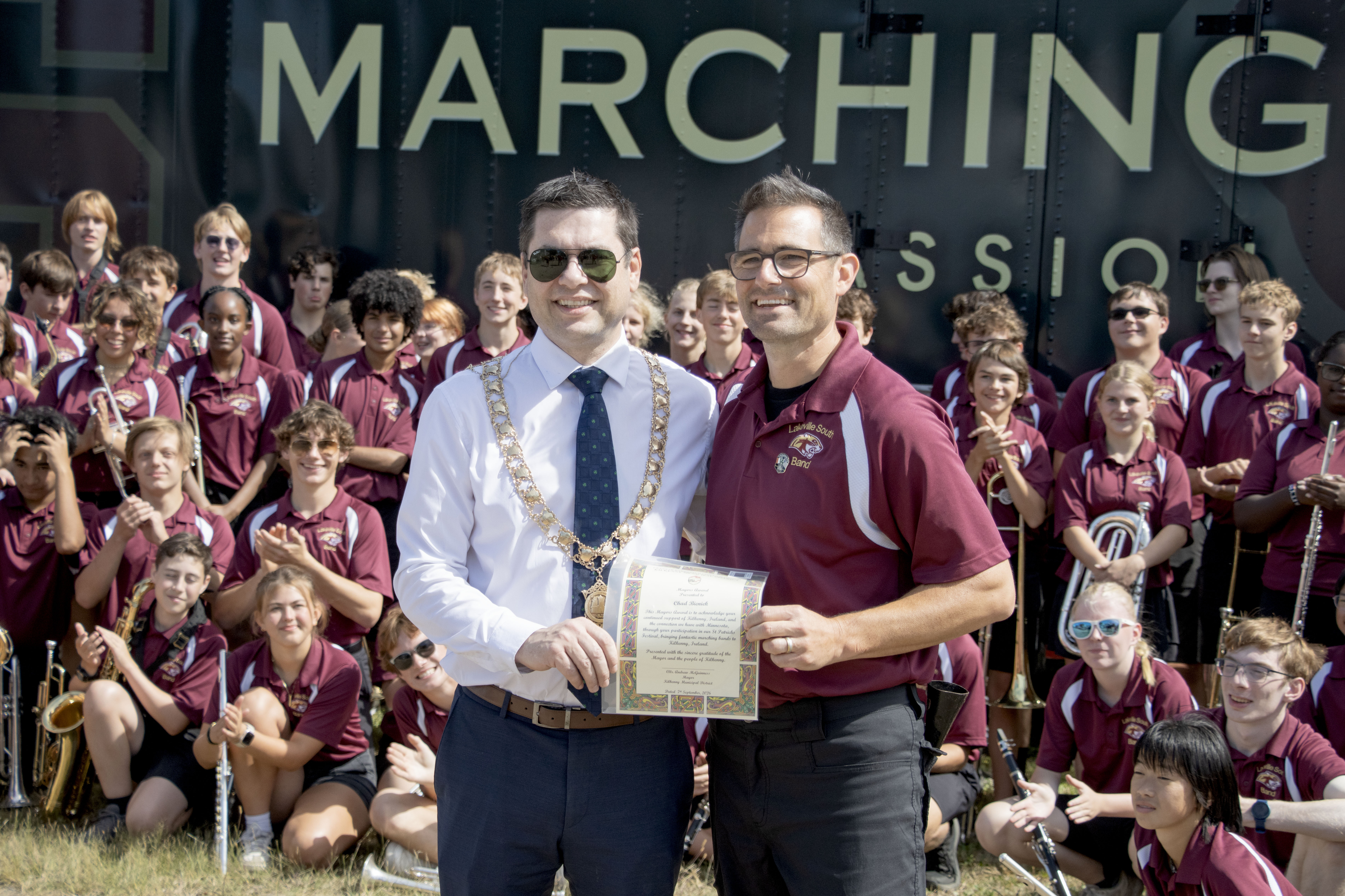 A big band and big sunshine for a big Irish celebration